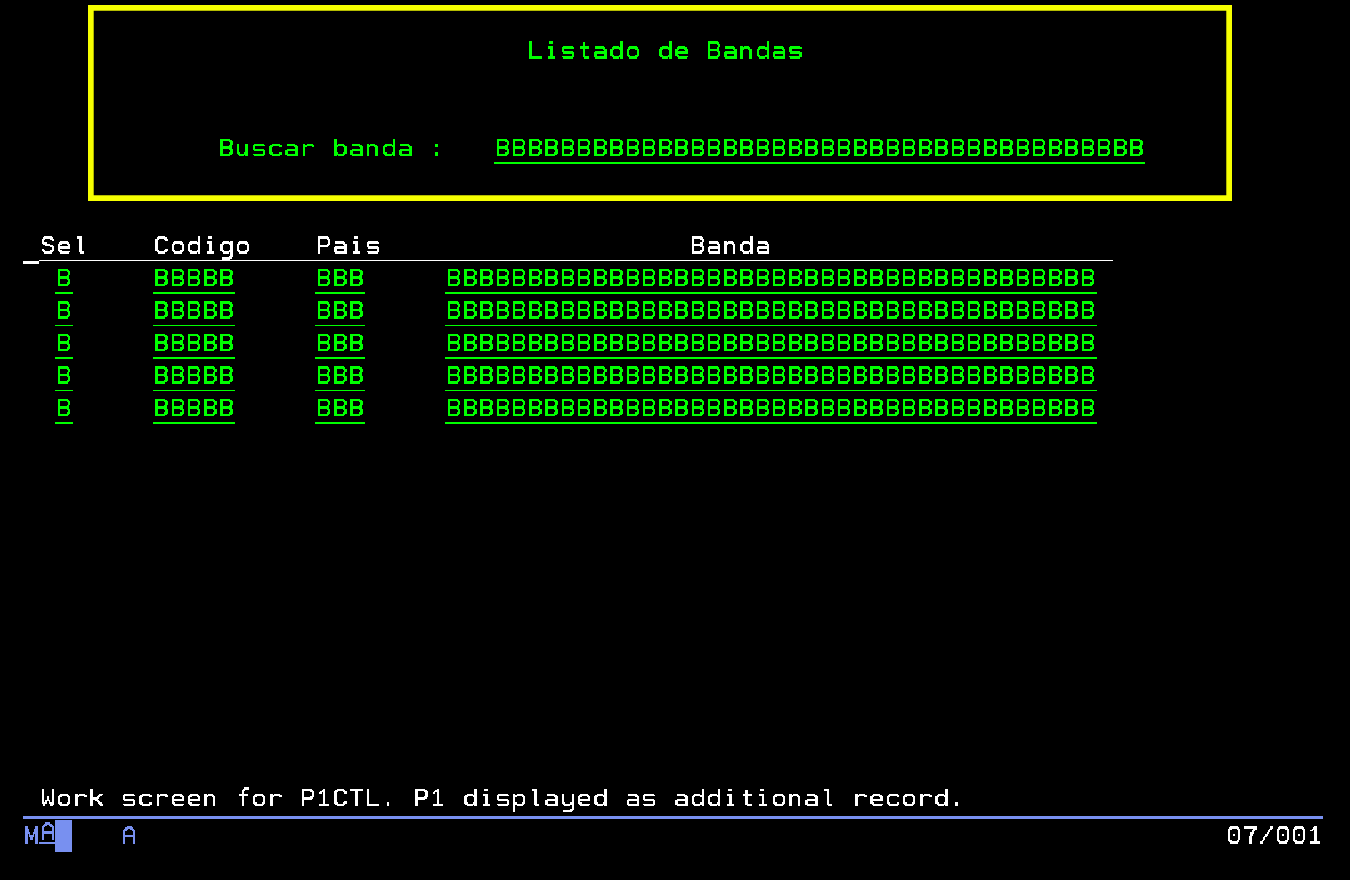 En el recuadro amarillo se muestra la parte de P1CTL